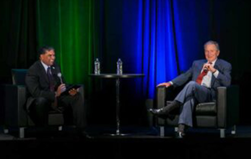 Featured image for post Exela CEO, Dr. Phanesh Koneru, Interviews President George W. Bush